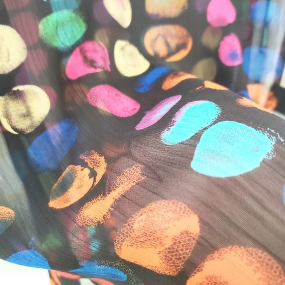 PJK Patterson J. Kincaid Sheer Polka Dot Top - Picture 3 of 8